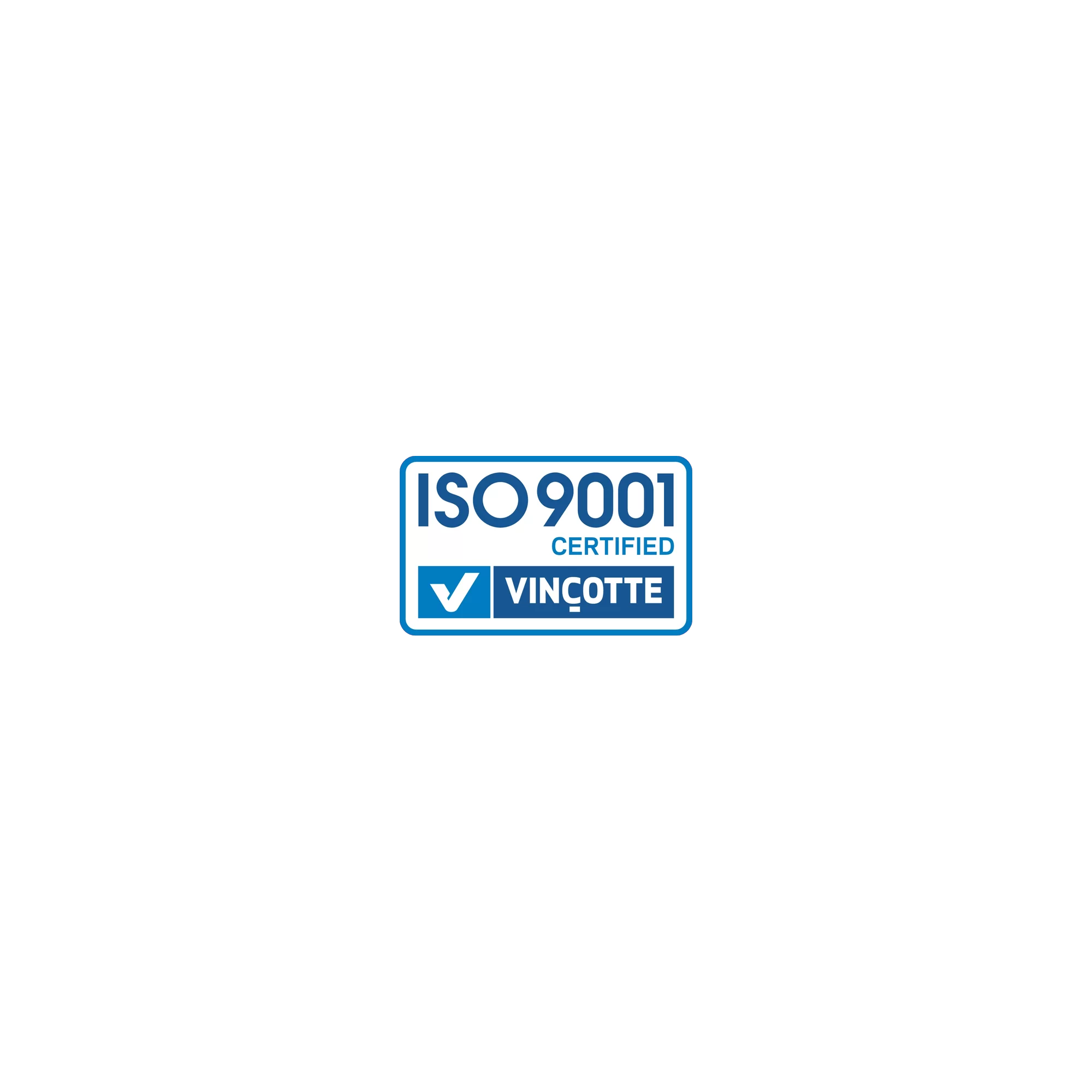 Vincotte ISO9001 certificate