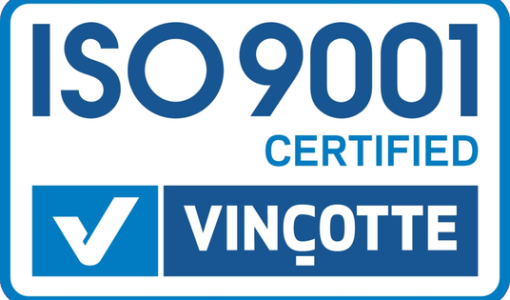Vincotte ISO9001 certificate