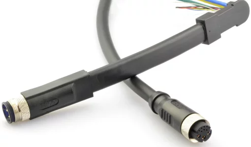 Conectores de cable plano para entrar en el eje del motor