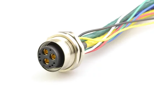 Female panel mount connector