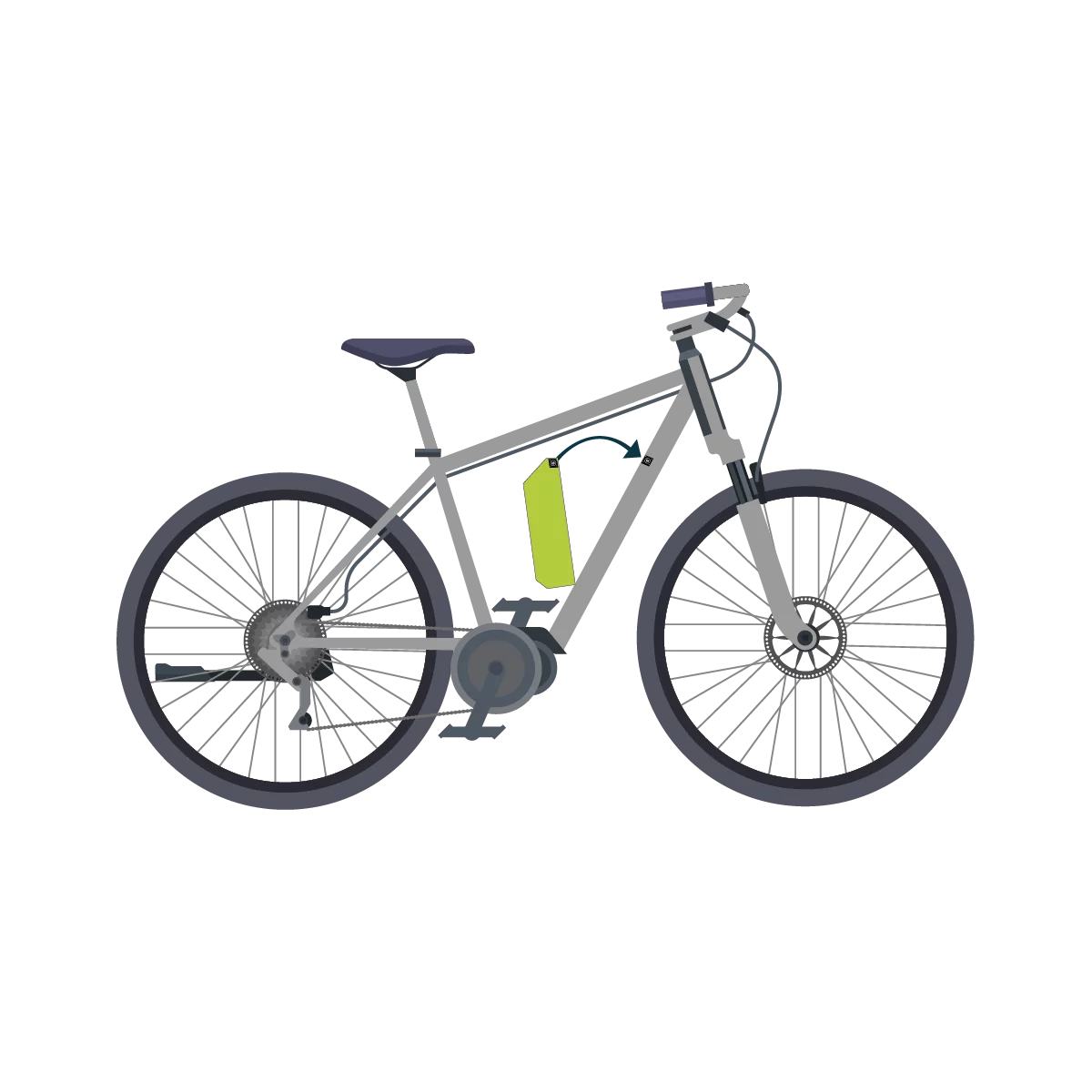 Reposicionamiento de conectores de batería para e-bike