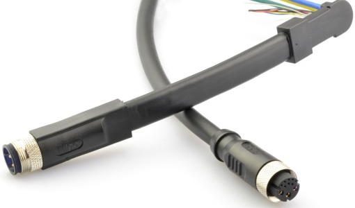 Conectores de cable plano para entrar en el eje del motor