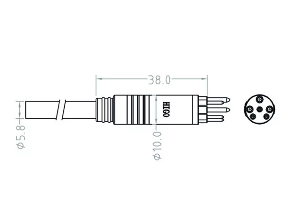 Male cable connector