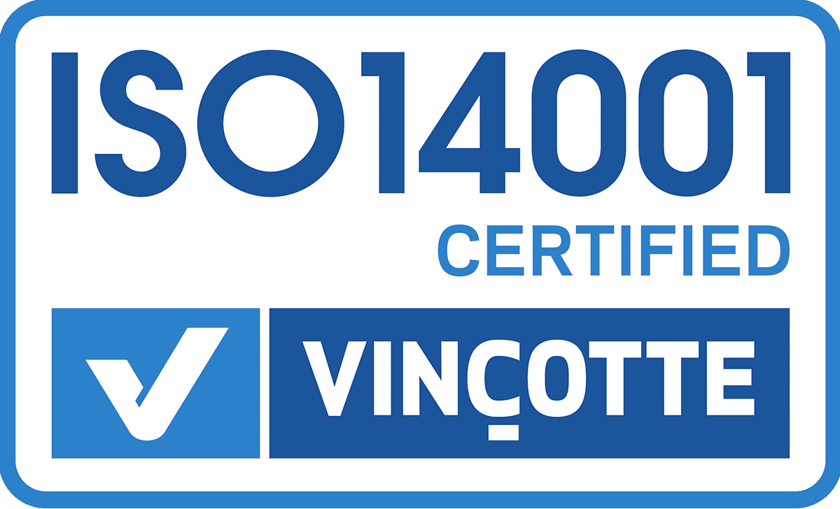 Certificat ISO14001 de Vincotte